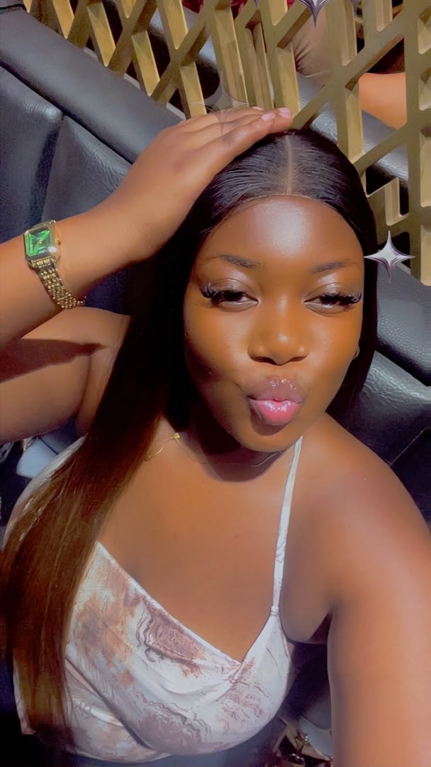 hand in her hair, that quiet smile